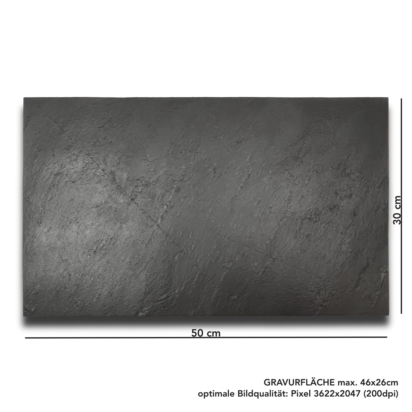 Trauerstein 50x30cm 4cm dick
