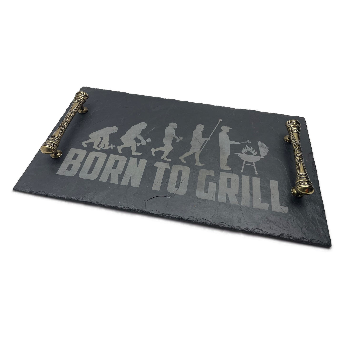 Servierplatte "Born To Grill" 50x30cm