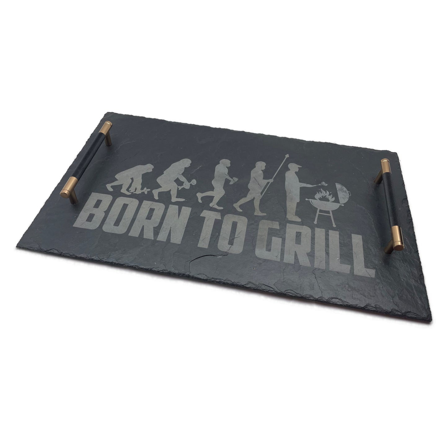 Servierplatte "Born To Grill" 50x30cm