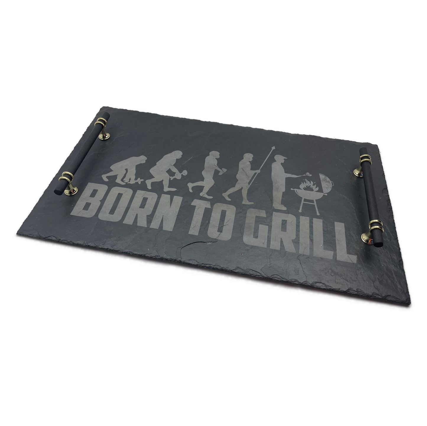 Servierplatte "Born To Grill" 50x30cm