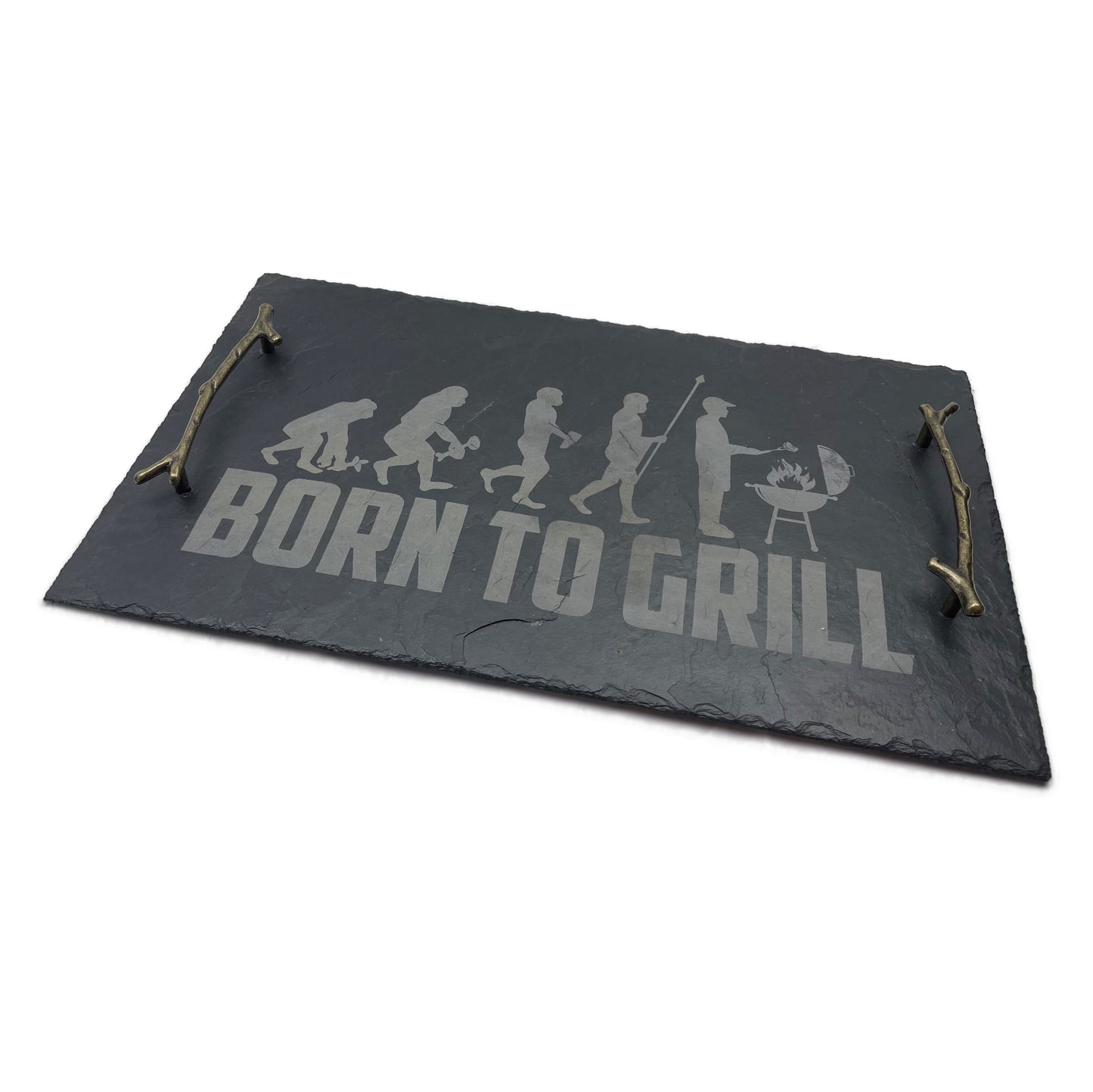 Servierplatte "Born To Grill" 50x30cm