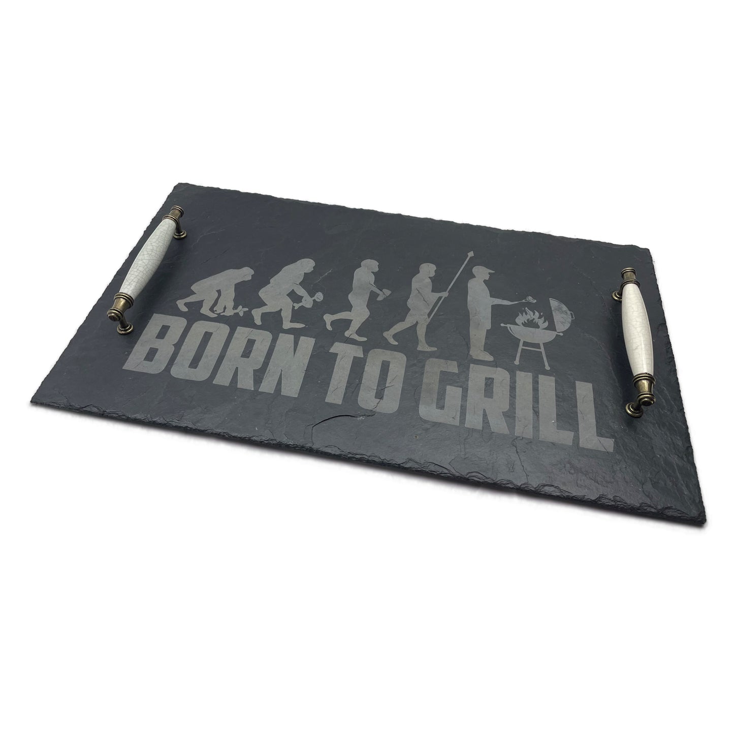 Servierplatte "Born To Grill" 50x30cm