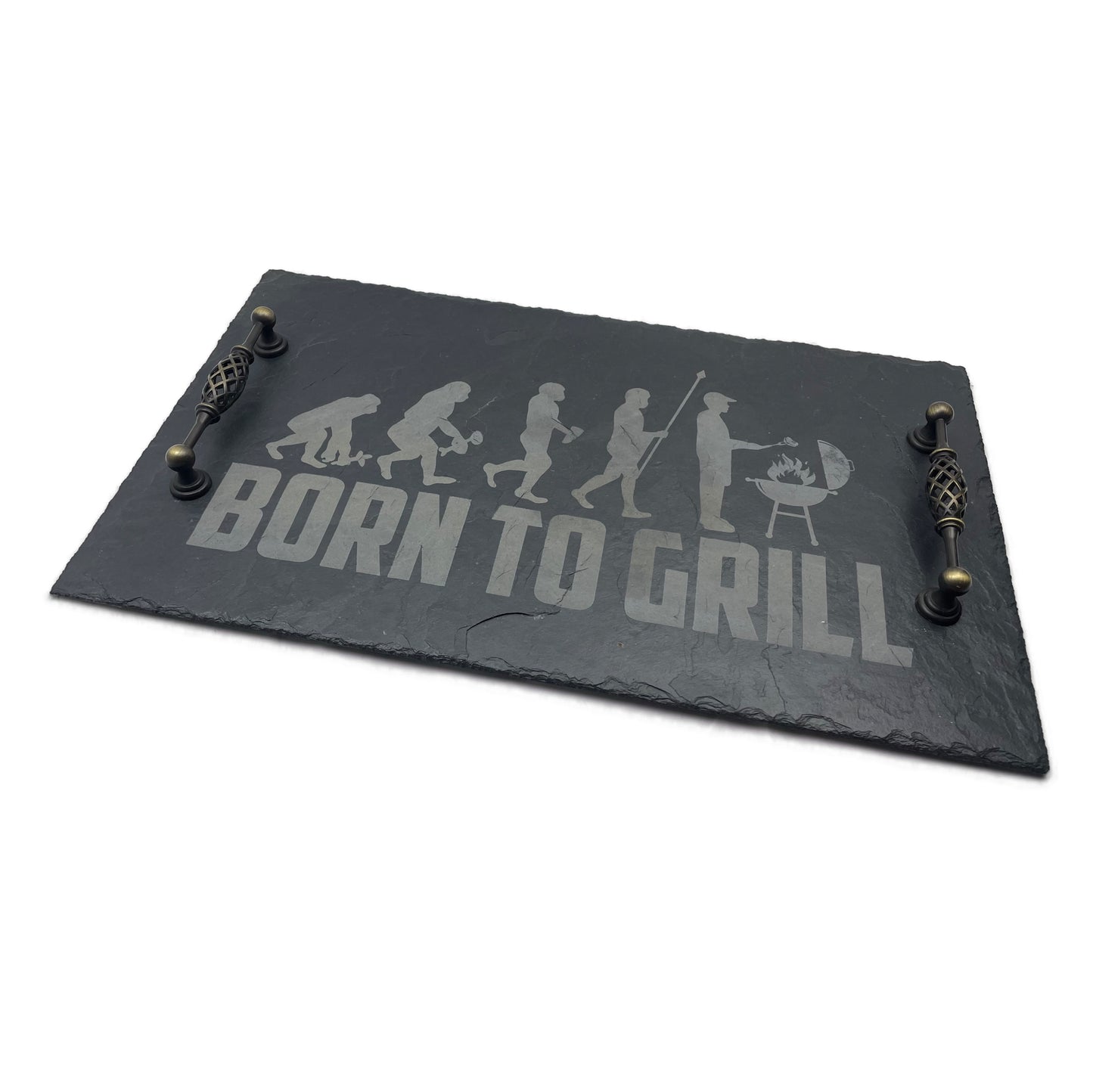 Servierplatte "Born To Grill" 50x30cm