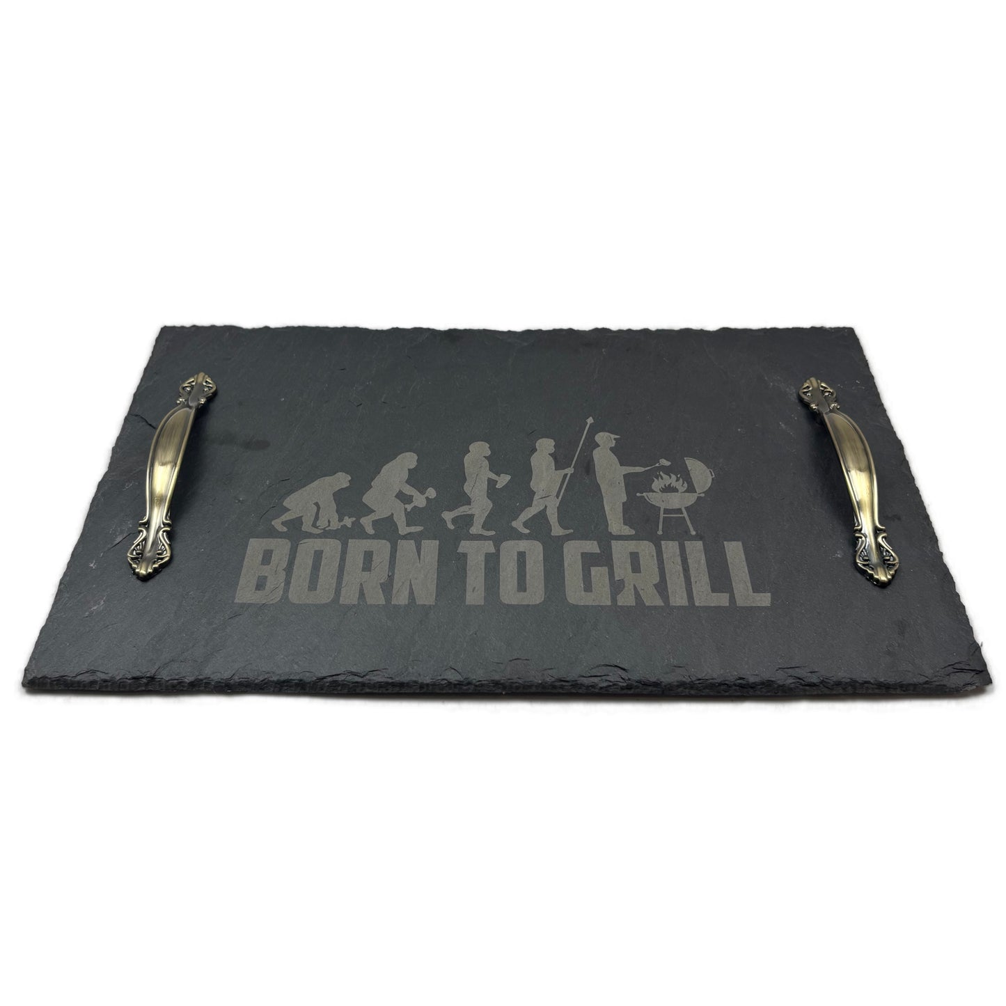 Servierplatte "Born to Grill" 40x25cm