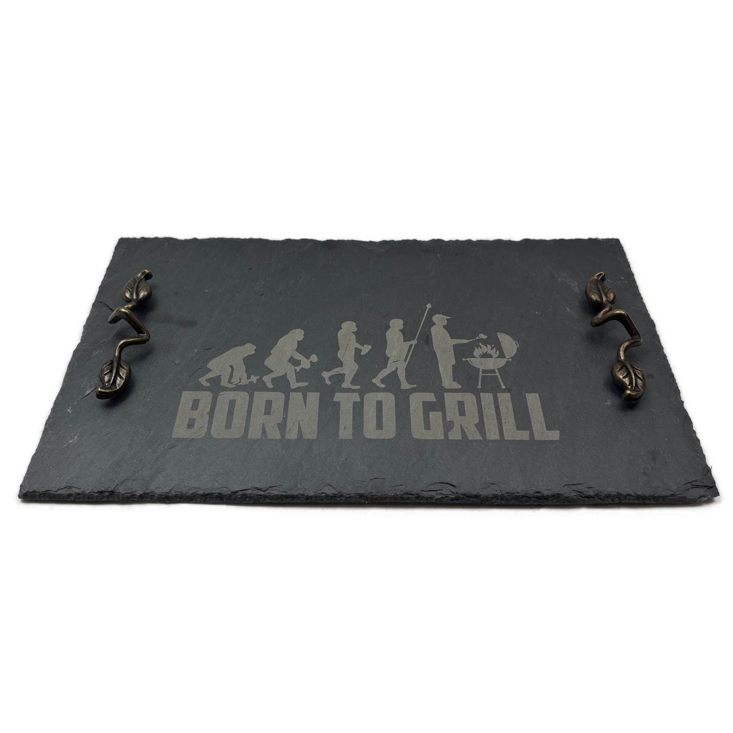 Servierplatte "Born to Grill" 40x25cm