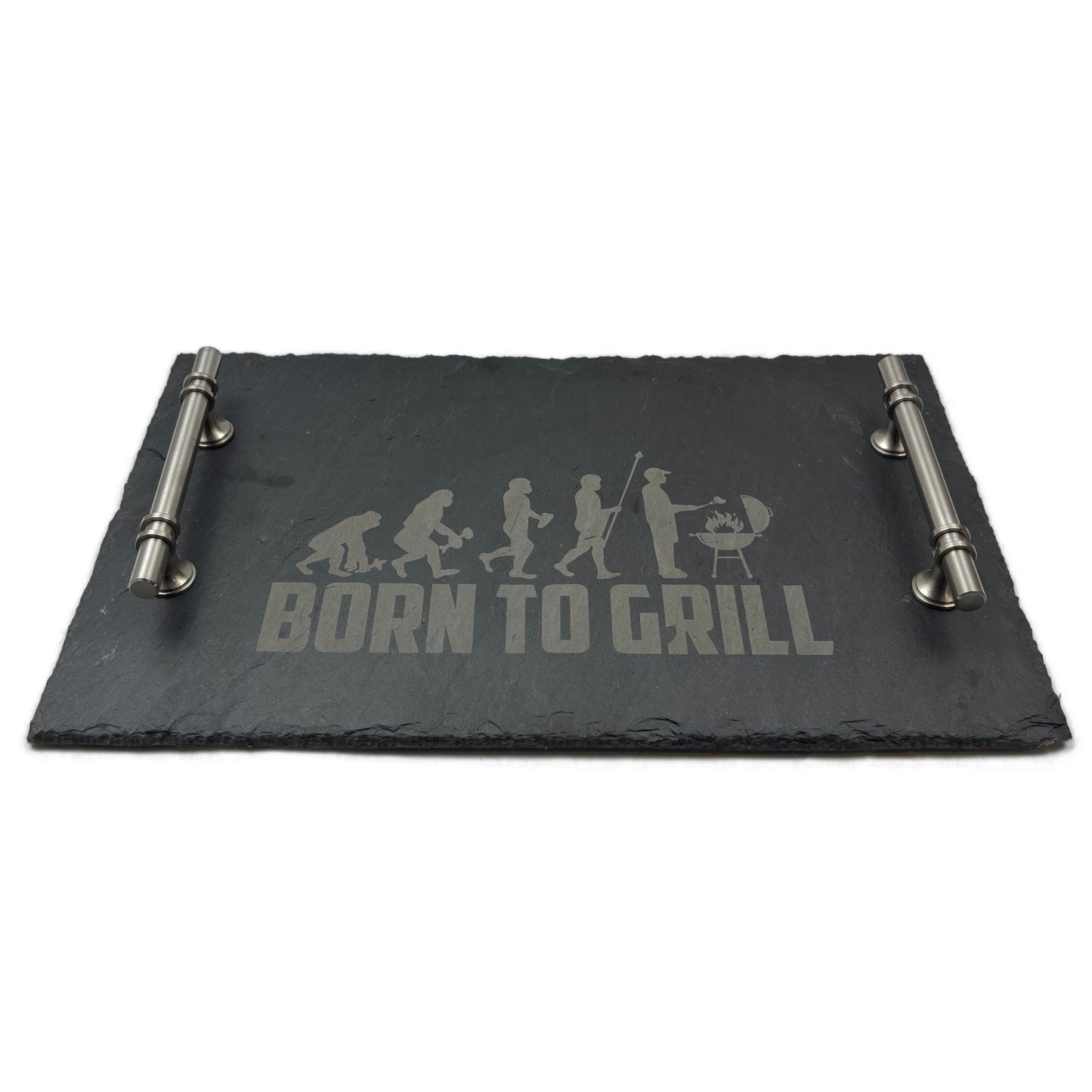 Servierplatte "Born to Grill" 40x25cm