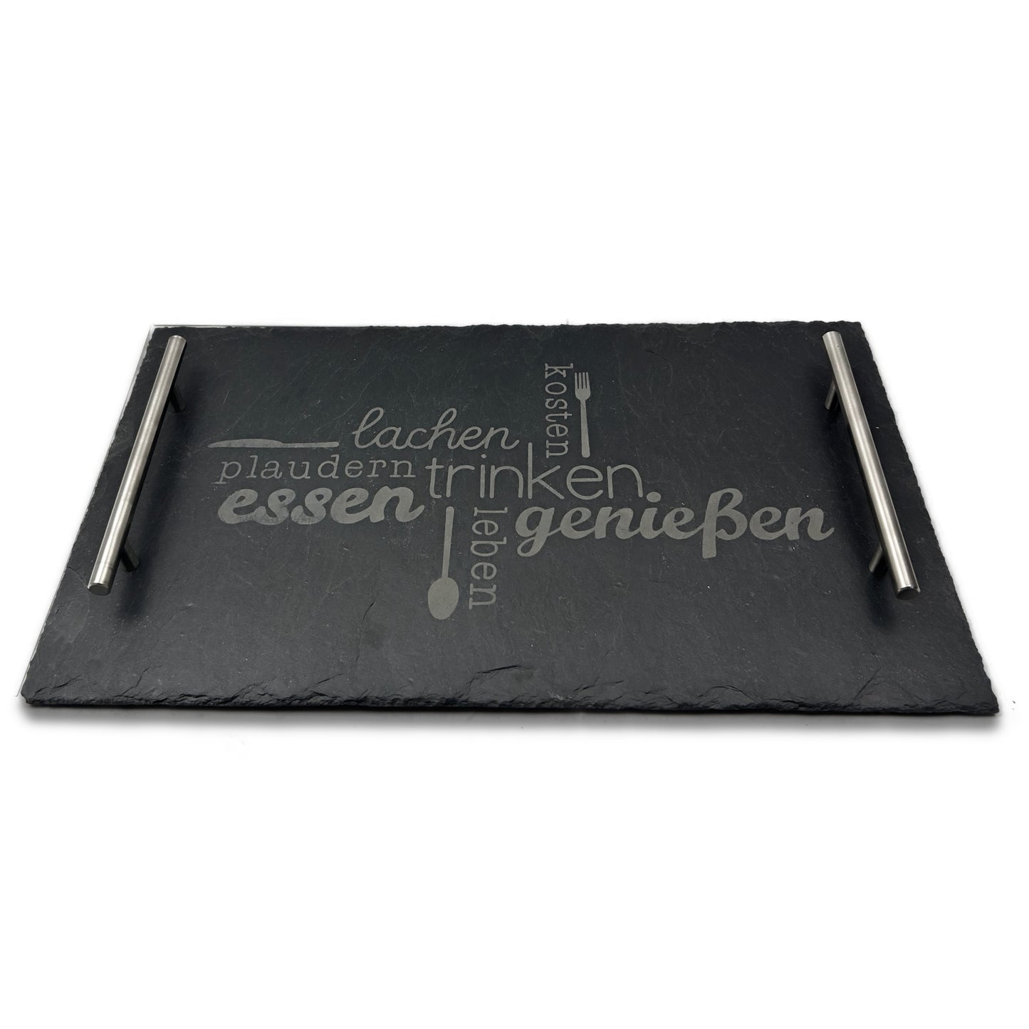 Servierplatte "Essen" 50x30cm