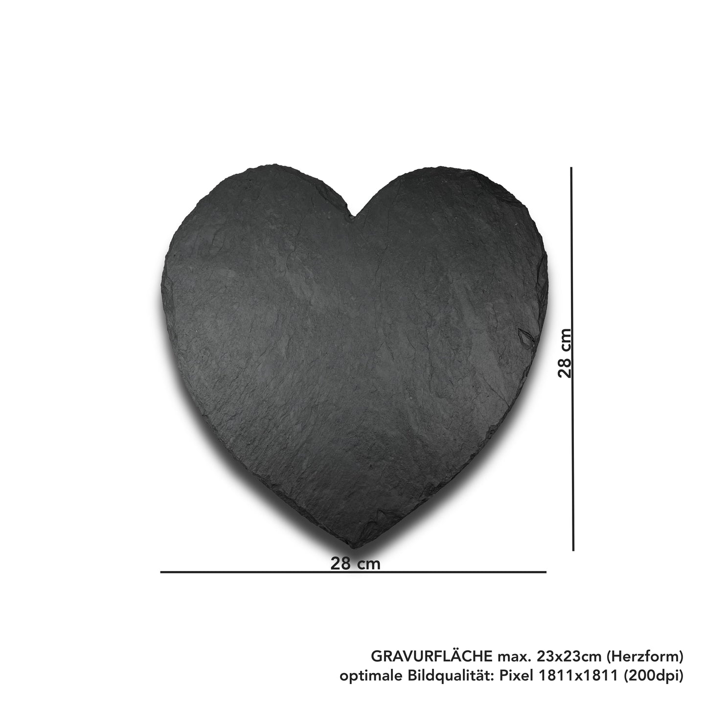 Schieferherz 28cm Grabschmuck