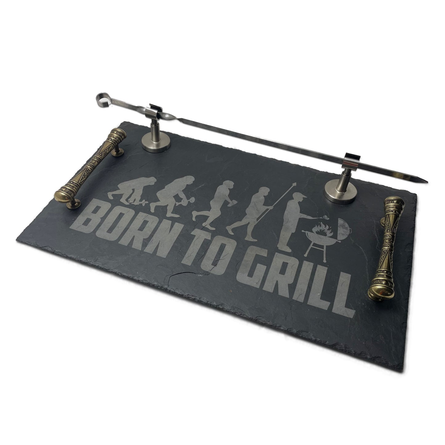 Servierplatte "Born To Grill" 50x30cm