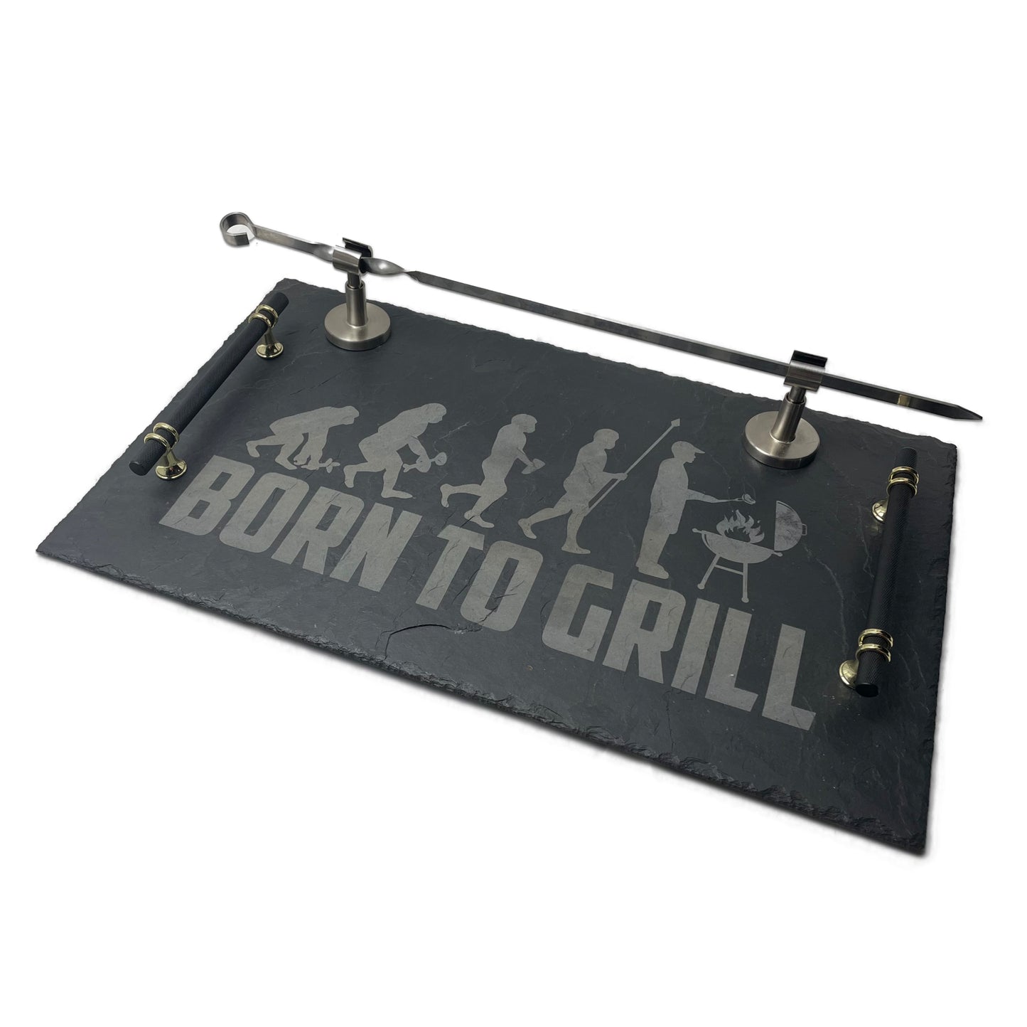 Servierplatte "Born To Grill" 50x30cm