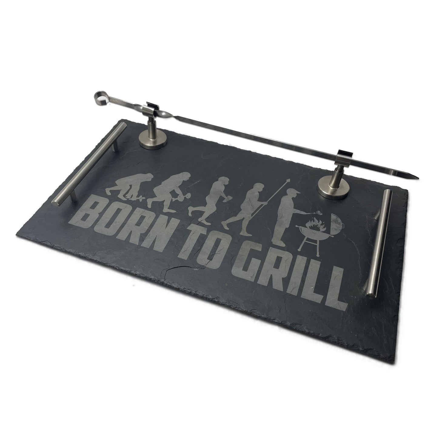 Servierplatte "Born To Grill" 50x30cm