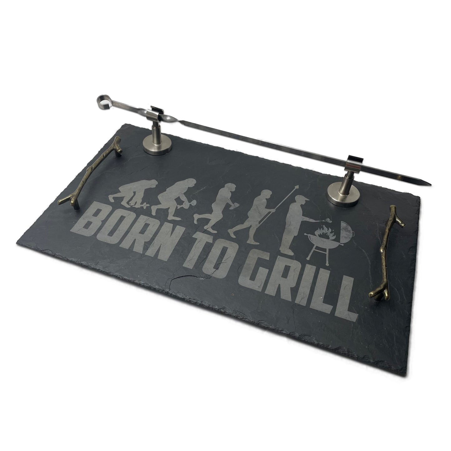 Servierplatte "Born To Grill" 50x30cm