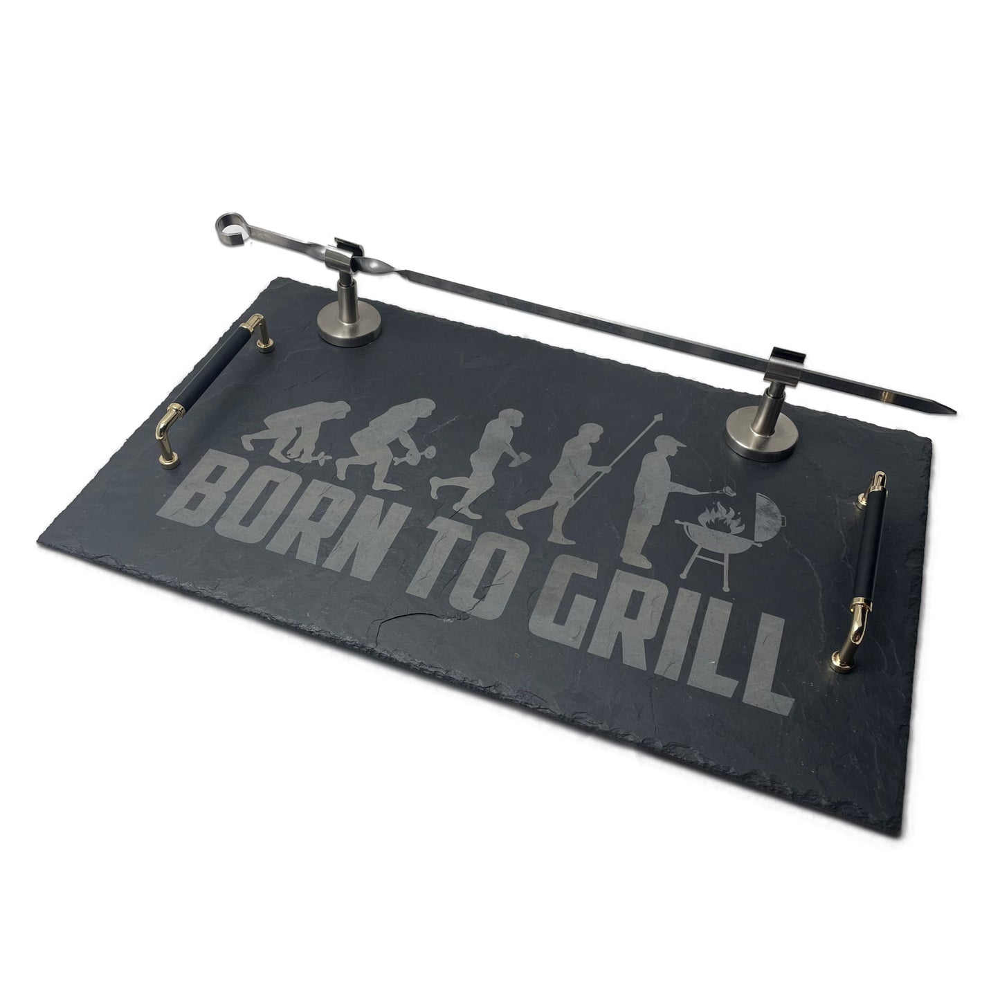 Servierplatte "Born To Grill" 50x30cm