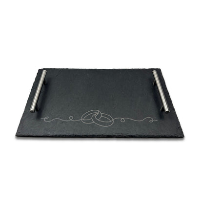 Servierplatte "Ringe" 40x25cm